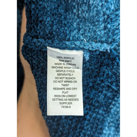 NWT St. John's Bay Teal Blue Bell Sleeve Sweater Large - Picture 3 of 9